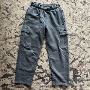 Aritzia TNA Sweatfleece Cozyfleece Mega Fit Grey Cargo Sweatpants